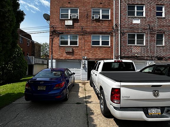 Rear view garage with additional space