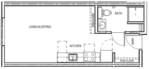Floor plan Studio Plus - Standard
