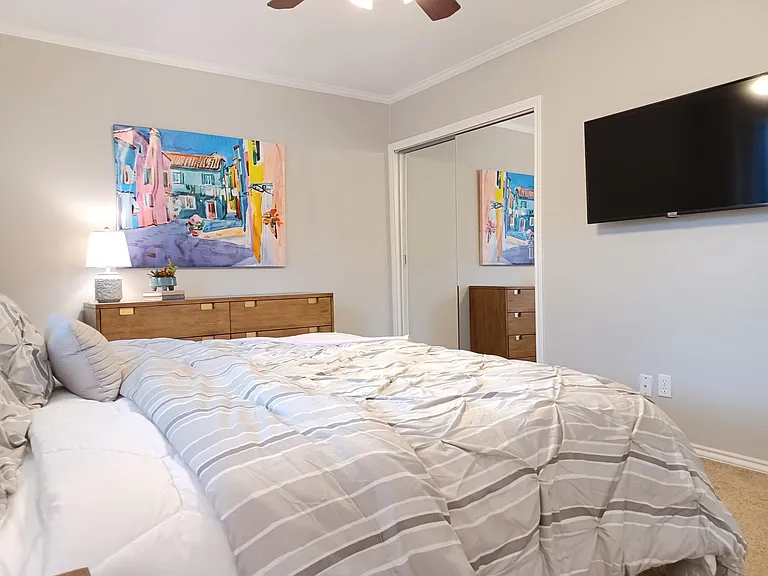 Smart TV in King Bedroom.