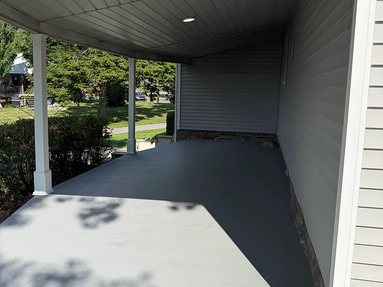 Backyard covered porch