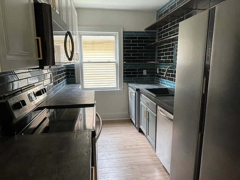 full view of galley kitchen