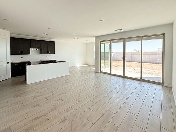 Great room, kitchen and dining