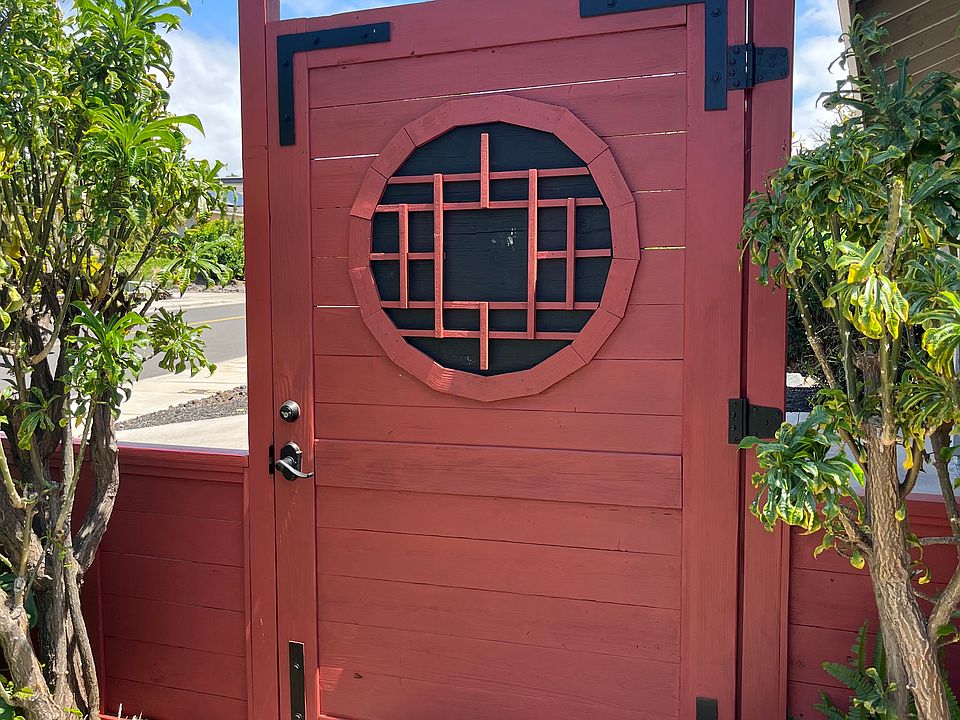 Gated entrance to private courtyard