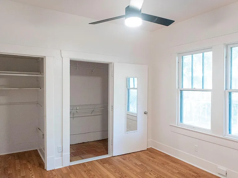 Bedroom 2, showing large closets