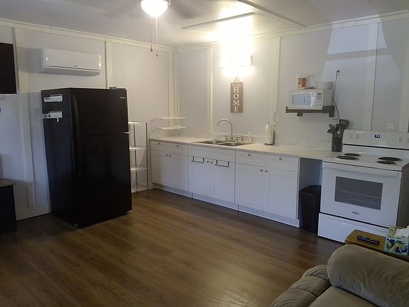 The fully stocked kitchen has everything you need.