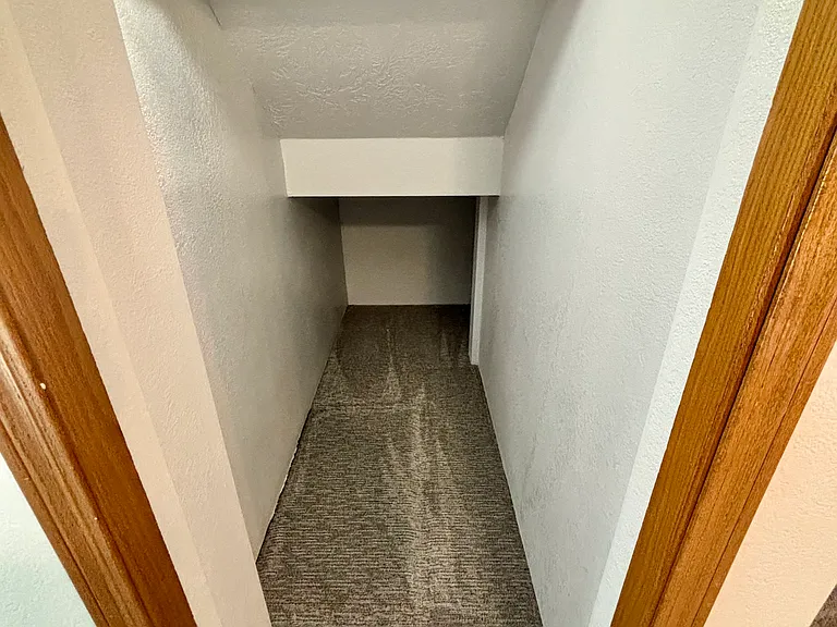 Downstairs coat closet and roomy storage area.