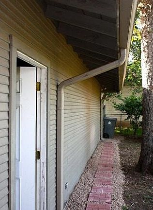 Backyard entrance via side gate