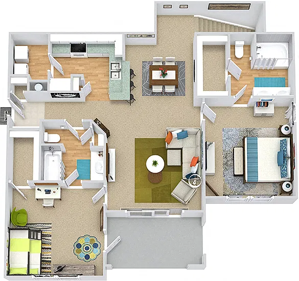 Floor plan Springwell with Attached Garage