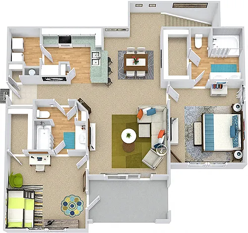 Floor plan Springwell with Attached Garage