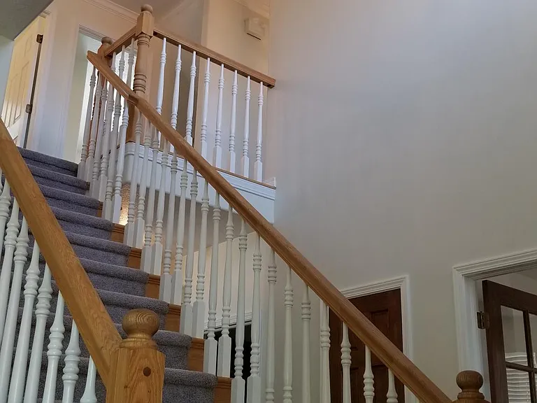 View of stairs from two story front entry
