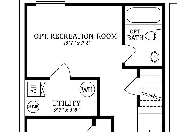 Optional Finished Lower Level Floor Plan