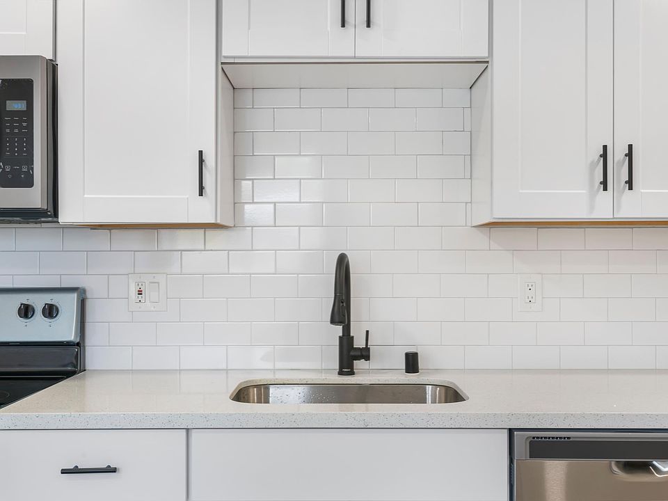 Kitchen faucet with sprayer.