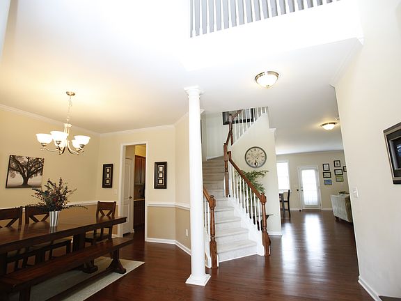 entry and dining room