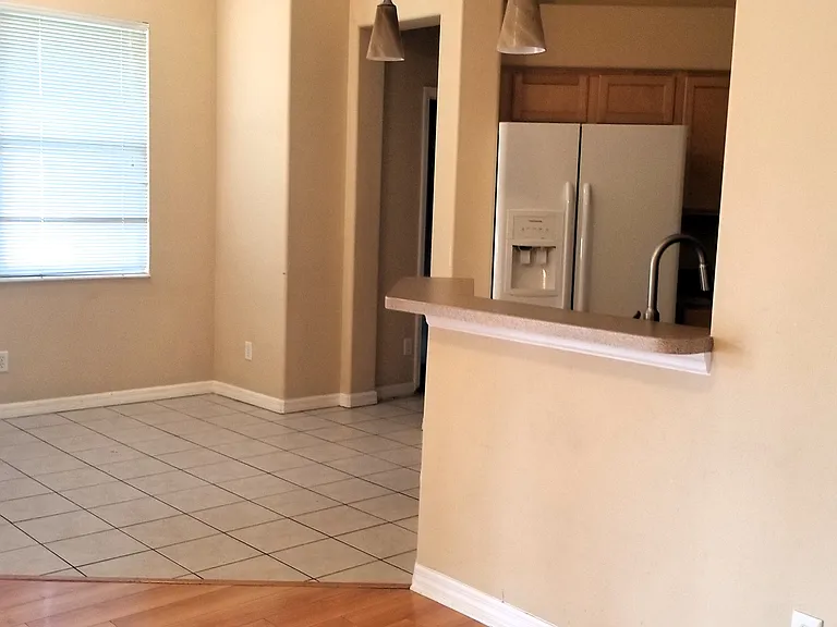 Breakfast nook or dining room open to kitchen