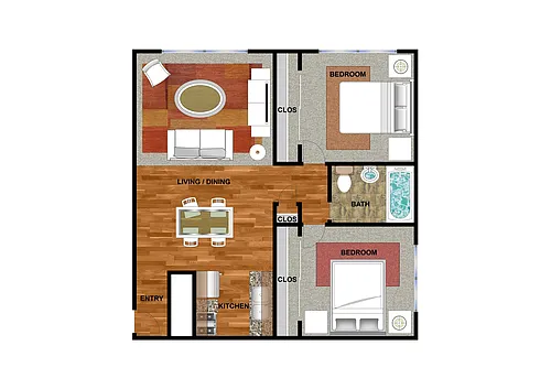 Floor plan 2 Bedroom
