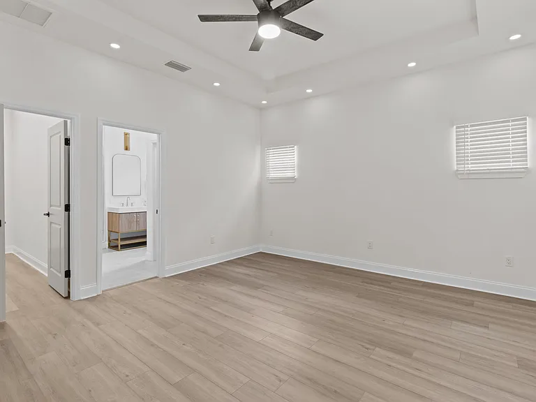 Master BR, doors on left to closet and bath