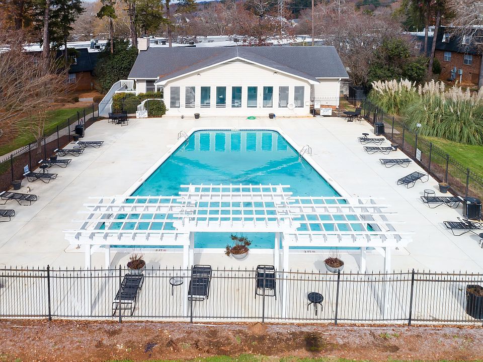 Clubhouse & Pool Aerial Photography | Apartments Greenville, SC | Park West