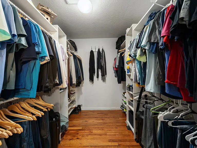 walking closet inside master bed