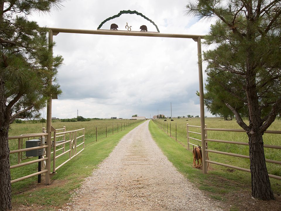 Electric Gate Leads Ranch Style Home