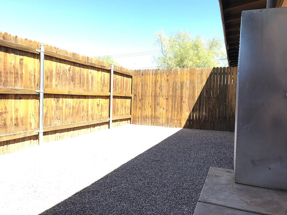 Large private fenced backyard