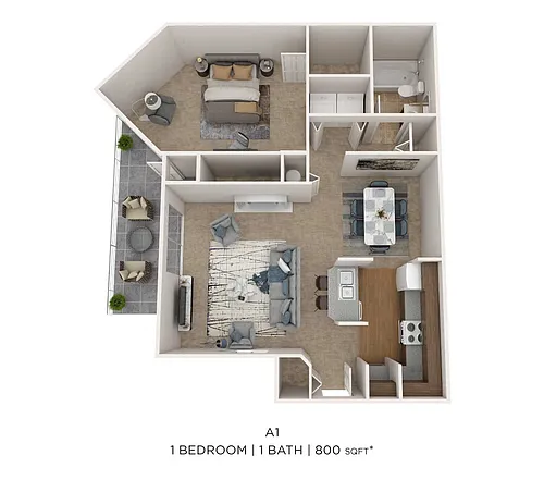 Floor plan One Bedroom