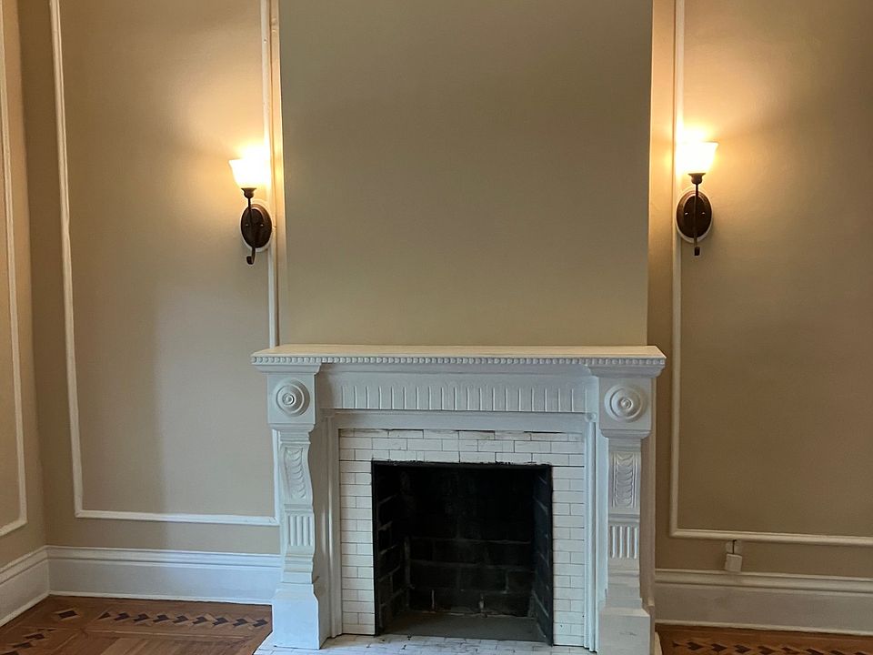 living room fireplace and moldings