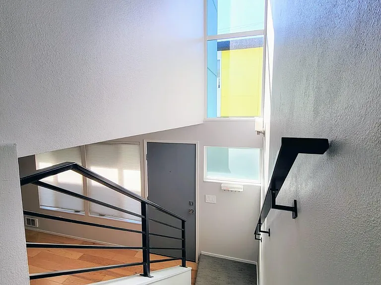 Large stairway window