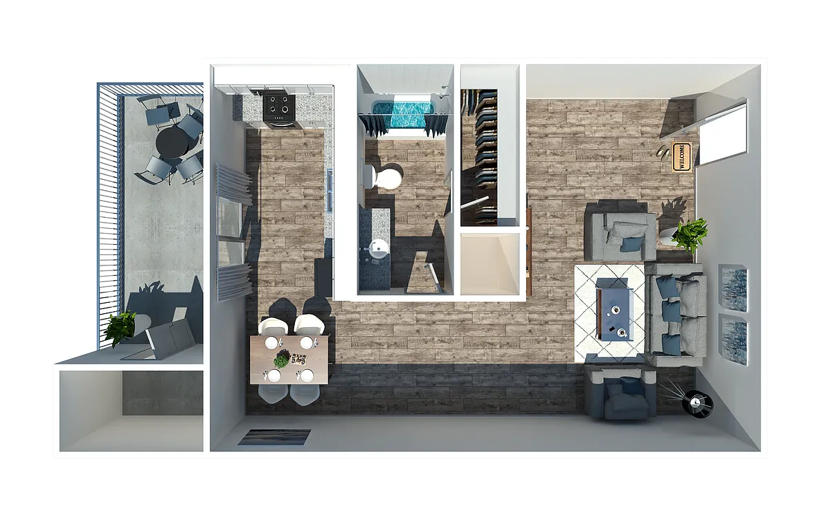 Floor plan Studio A