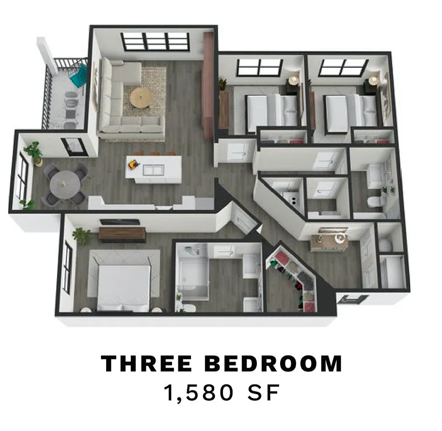 Floor plan 3 Bedroom Floorplan