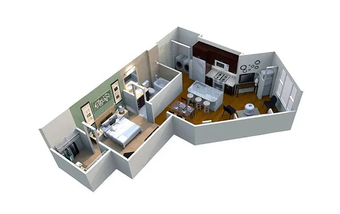 Floor plan M1-1 697