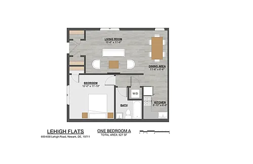 Floor plan 1 Bed Jr | 1 Bath