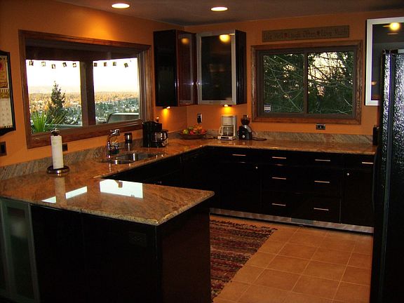 Enjoy the view even washing dishes.