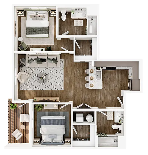 Floor plan 2X2 D