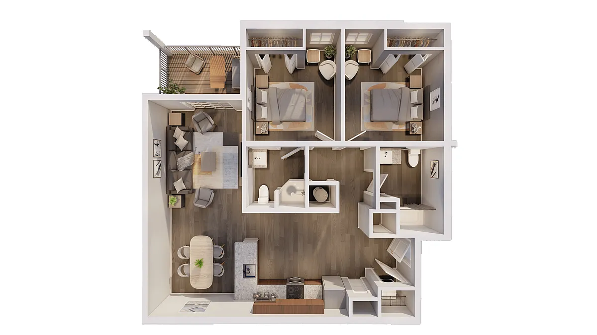 Floor plan 2B2BS - ED