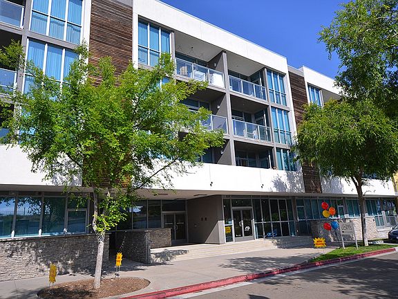 Front enterance to 12th Street Lofts in National City, California.