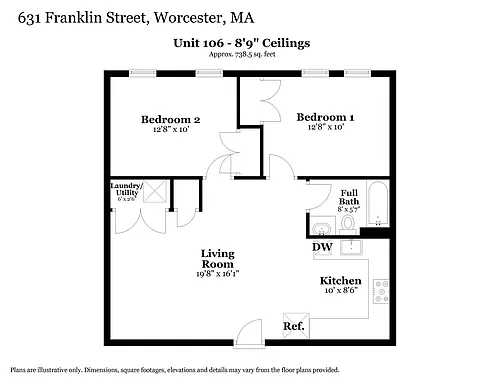 Floor plan 2 bedrooms