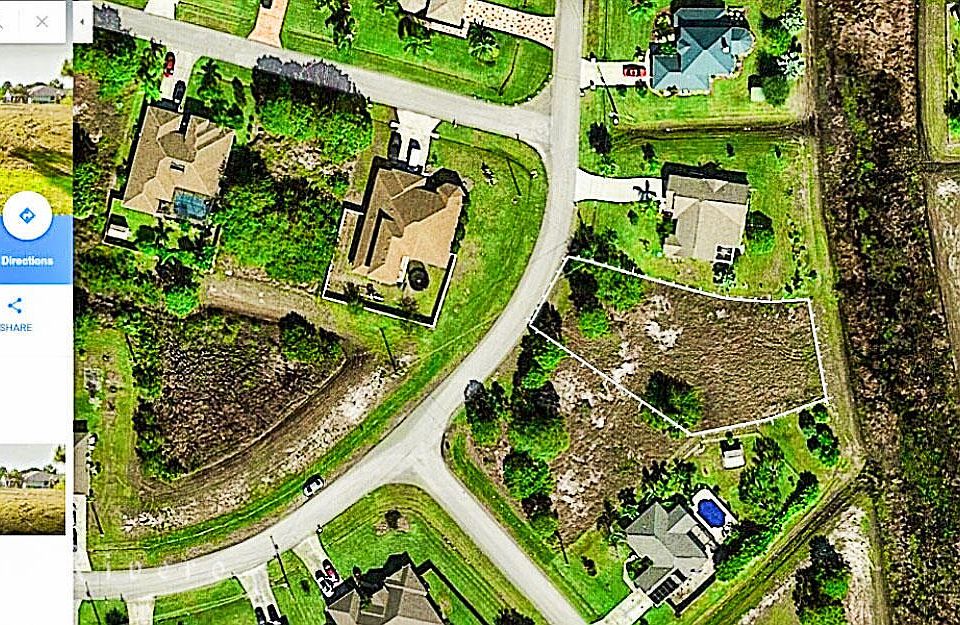 Aerial View Lot Highlighted