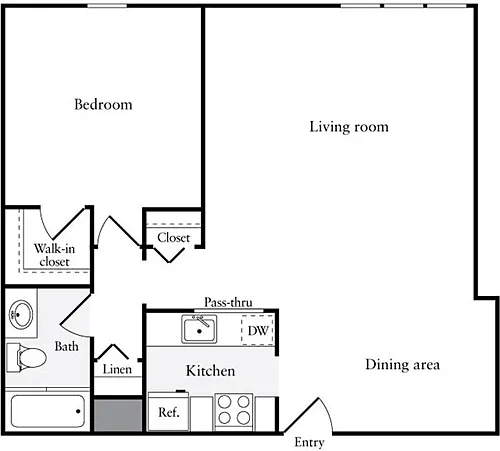Floor plan 1 Bedroom P