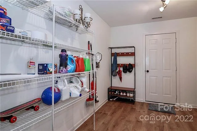 Lots of open and storage space in mud room which is right off the garage