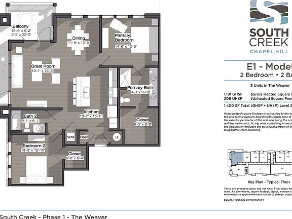 E1 Model The Weaver Floor Plan