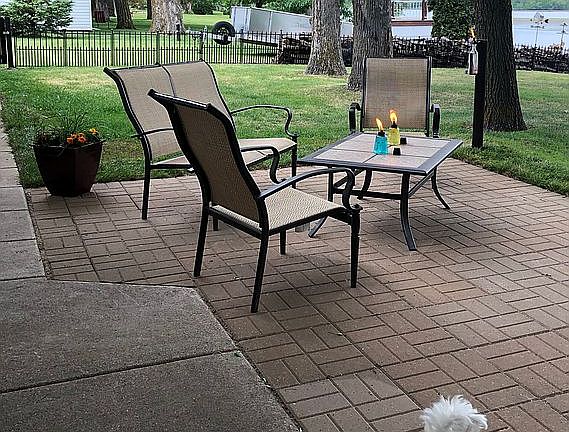 Patio in backyard built 2019