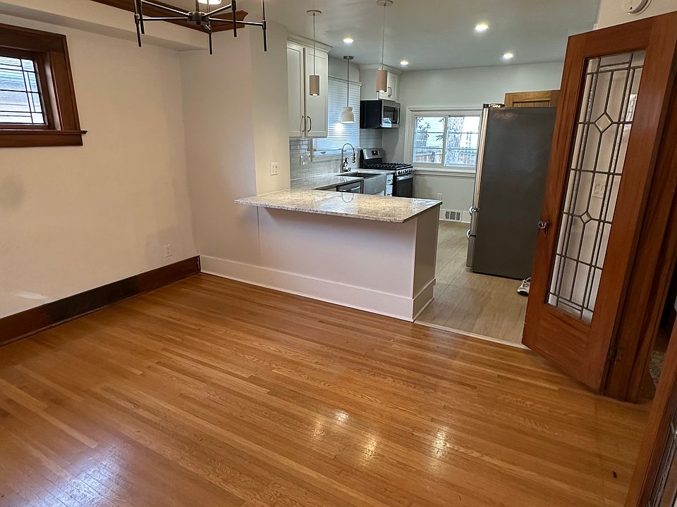 Kitchen with countertop overhand