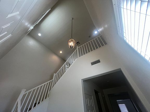 High ceiling entrance way from front door
