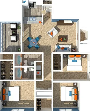 3 Bedroom 3 Bedroom