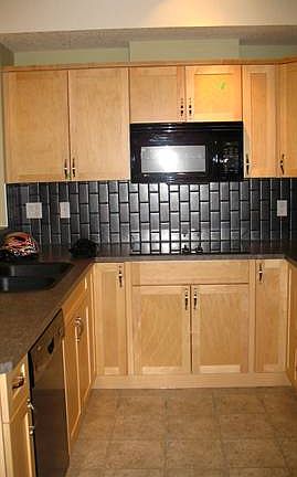 Kitchen with Maple cabinets