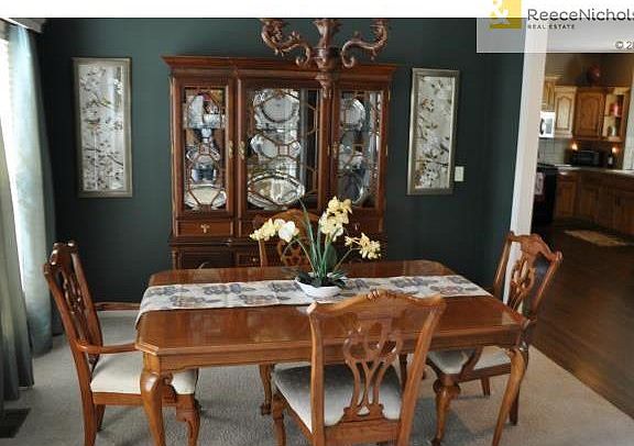 Formal dining can accommodate a large party.