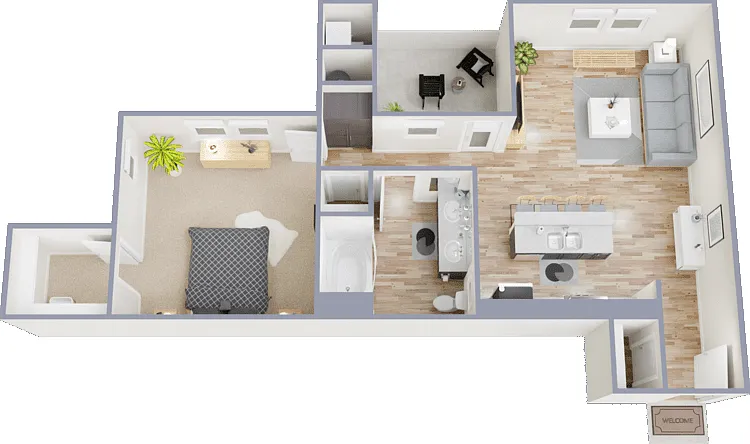 Plan 1C Floorplan Diagram