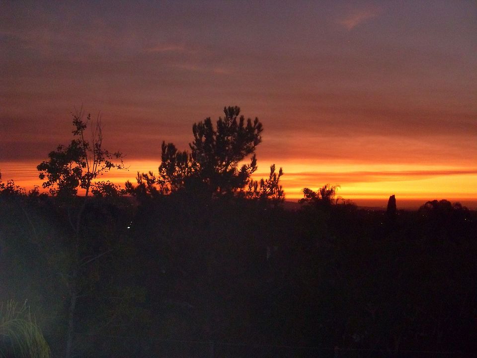 sunset view from the balcony