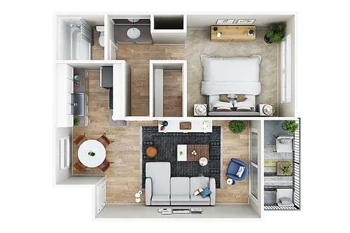 Floor plan 1 Bed 1 Bath Renovated