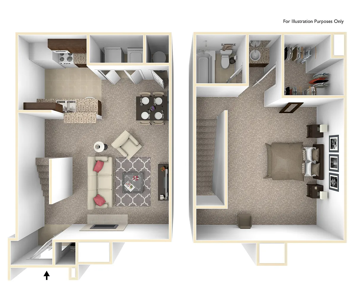 Floor plan 1X1T